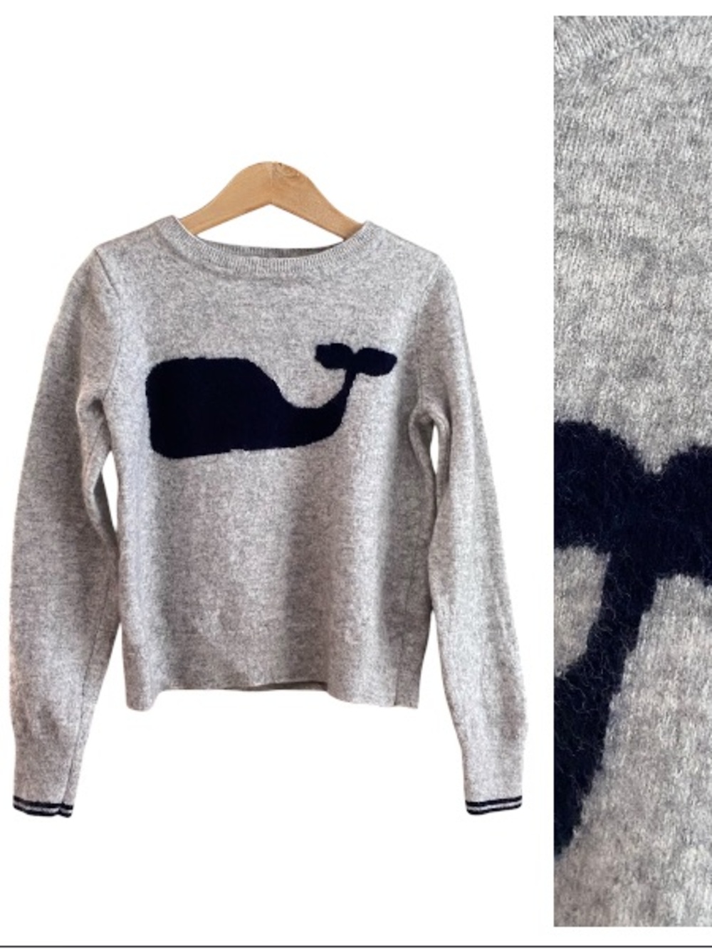 Vineyard Vines Cashmere Wool Blend Whale Crewneck Sweater Medium - Picture 1 of 15